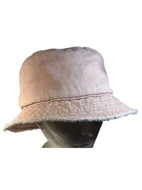 David & Young Bucket Hat Pink Distressed 100% Cotton One Size
